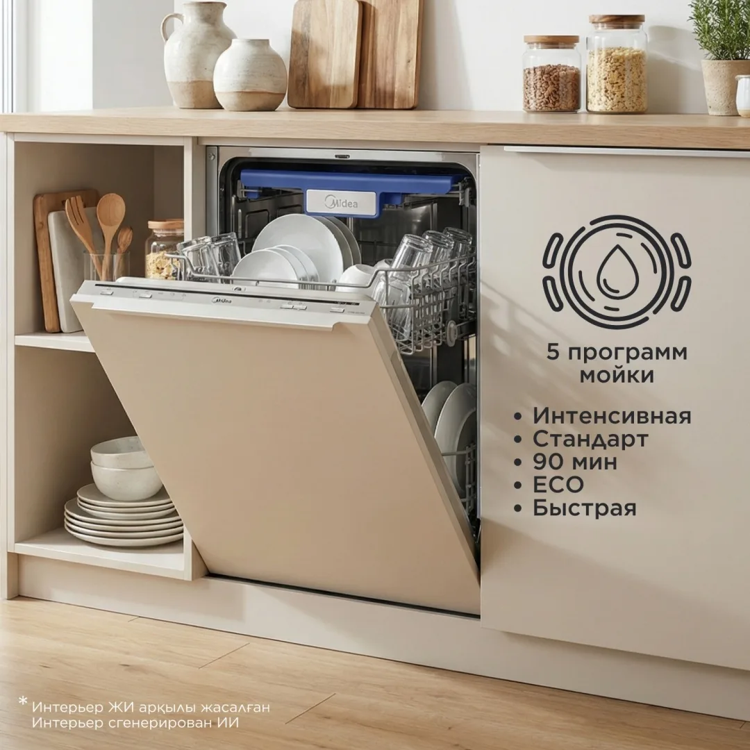 Посудомоечная машина Midea MDWB-4515BB серебристый