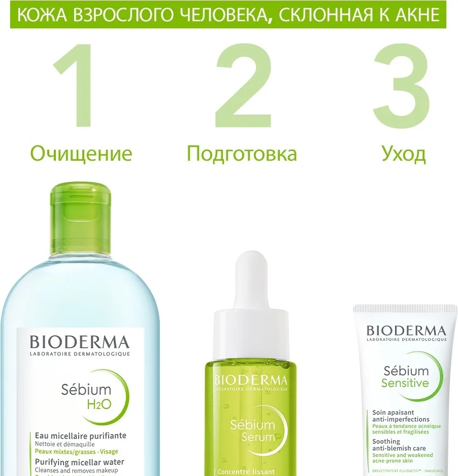 Сыворотка Bioderma Sebium сыворотка антивозрастная для кожи с акне 30мл (9280)