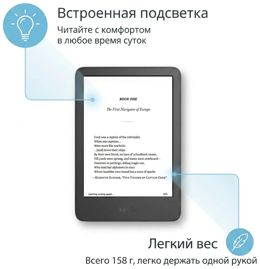 Электронная книга Amazon Kindle 2024 16GB черный