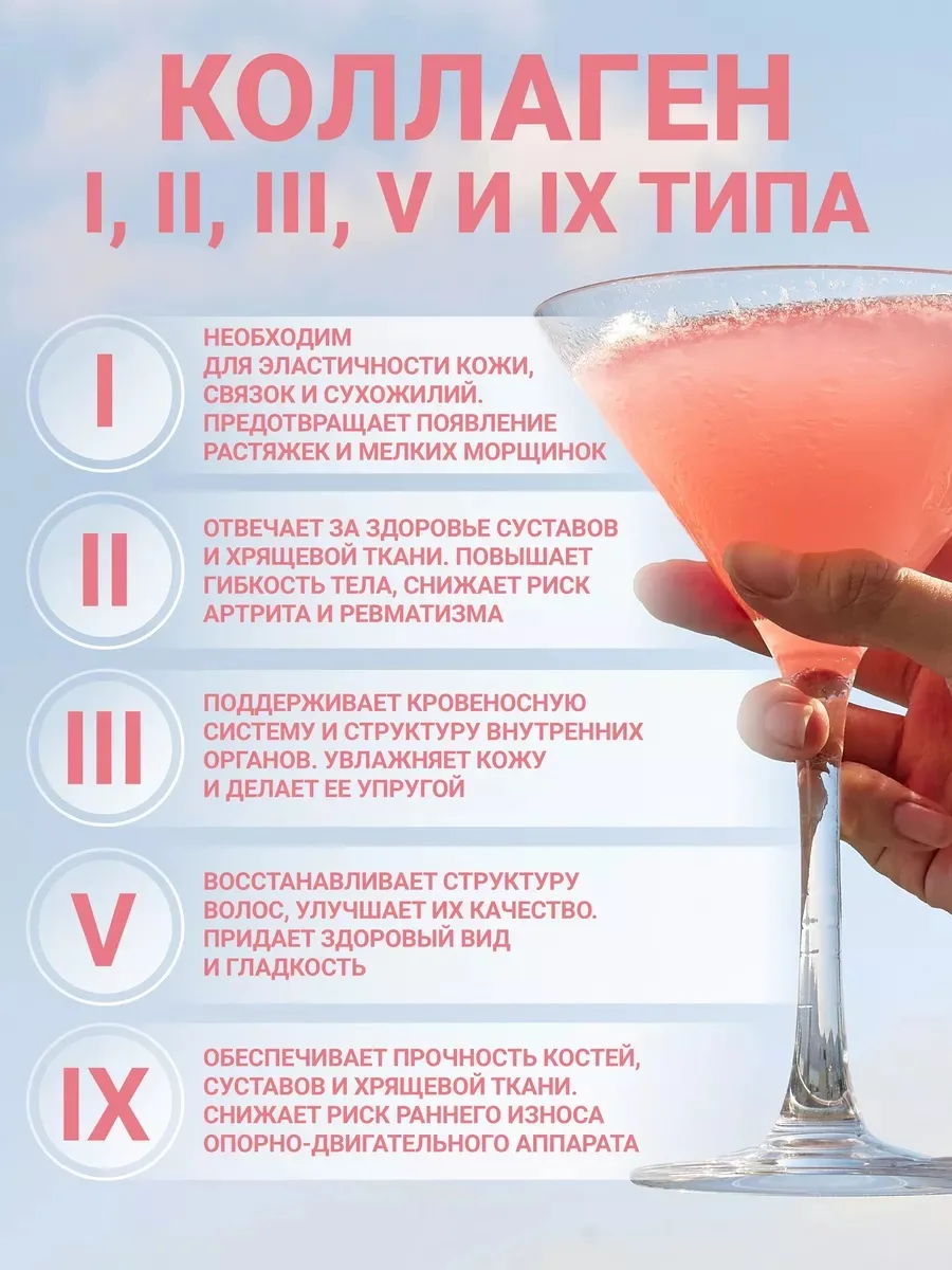 Витамин 1WIN Коллаген комплекс MULTI Клубничная Маргарита 240г (2158)