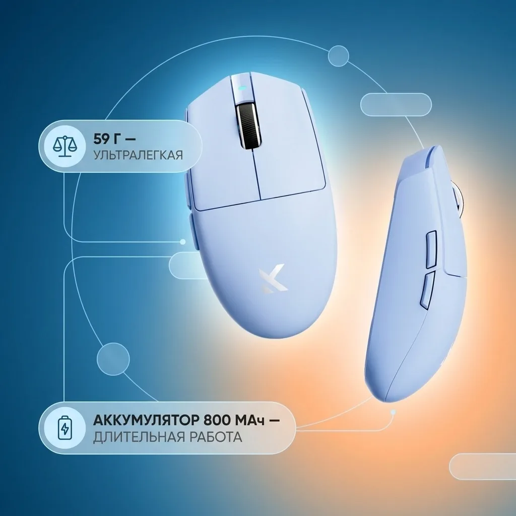 Мышь игровая MCHOSE G3 V2 Голубой