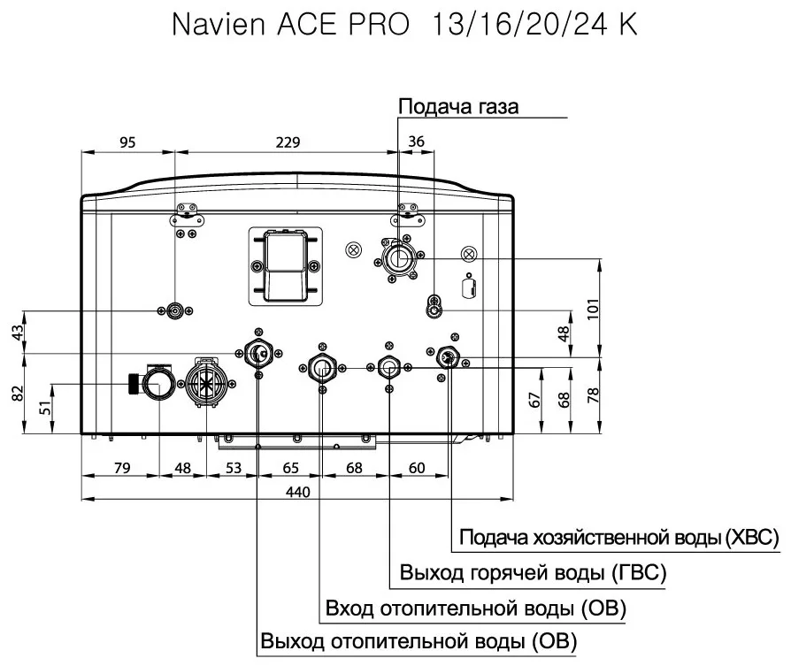 Газовый котел Navien ACE PRO 16k