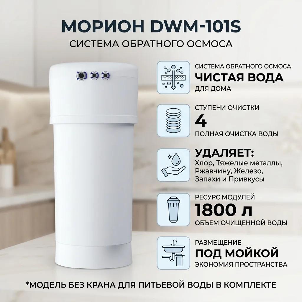 Автомат питьевой воды Аквафор Морион DWM-101S (без крана)