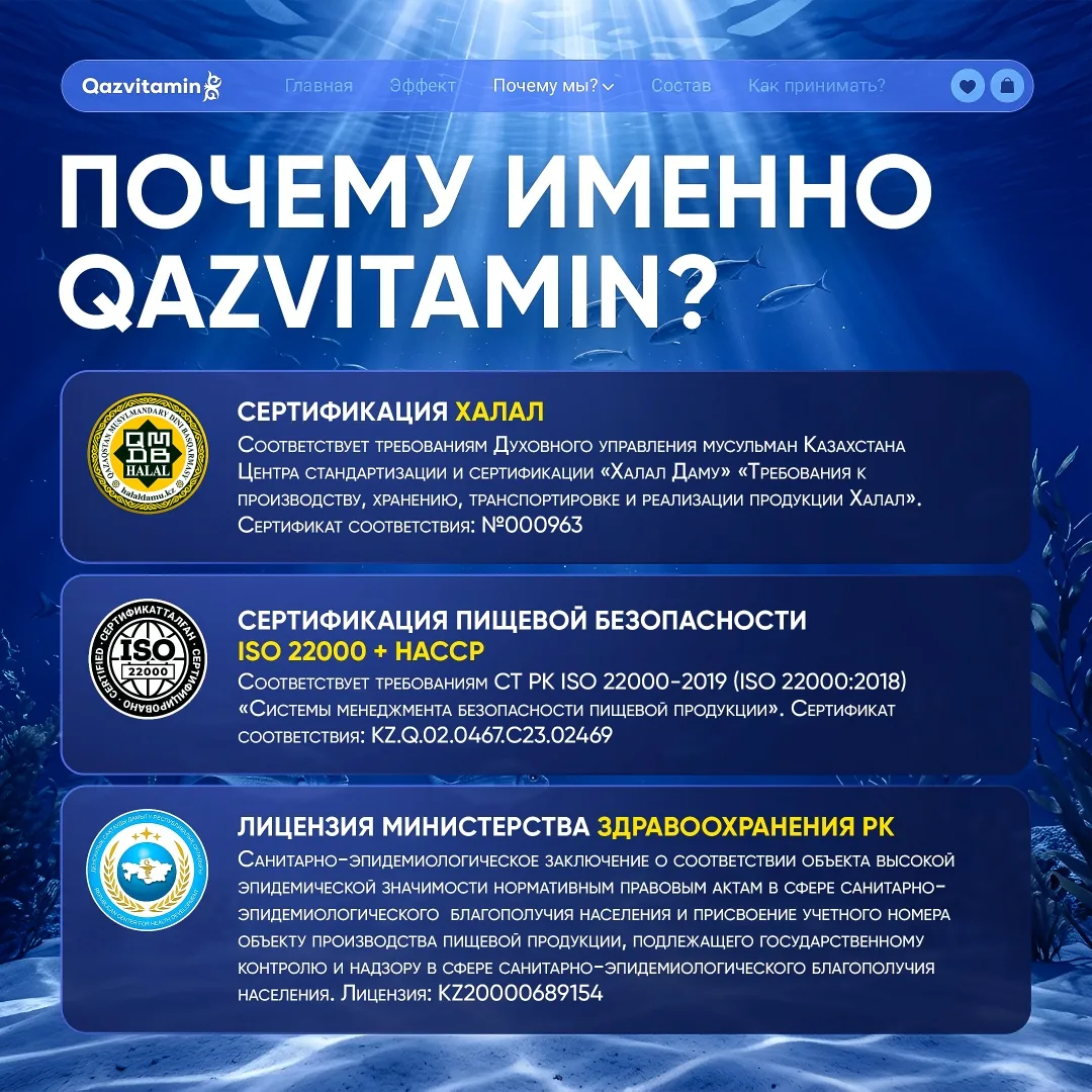 БАД Qazprotein Omega 3 Fish Softgel Fish 100 капс (4607)