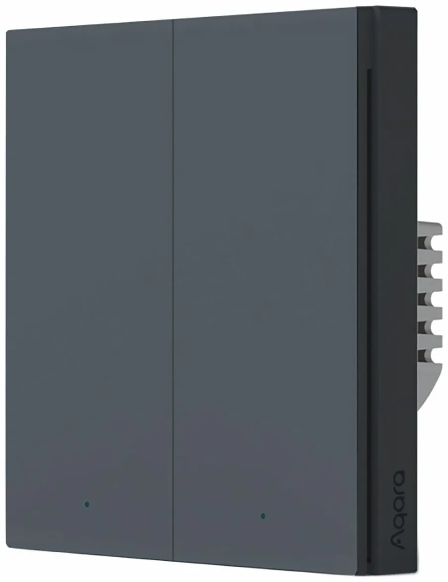 Выключатель двухклавишный Aqara H1 WS-EUK04-Gray