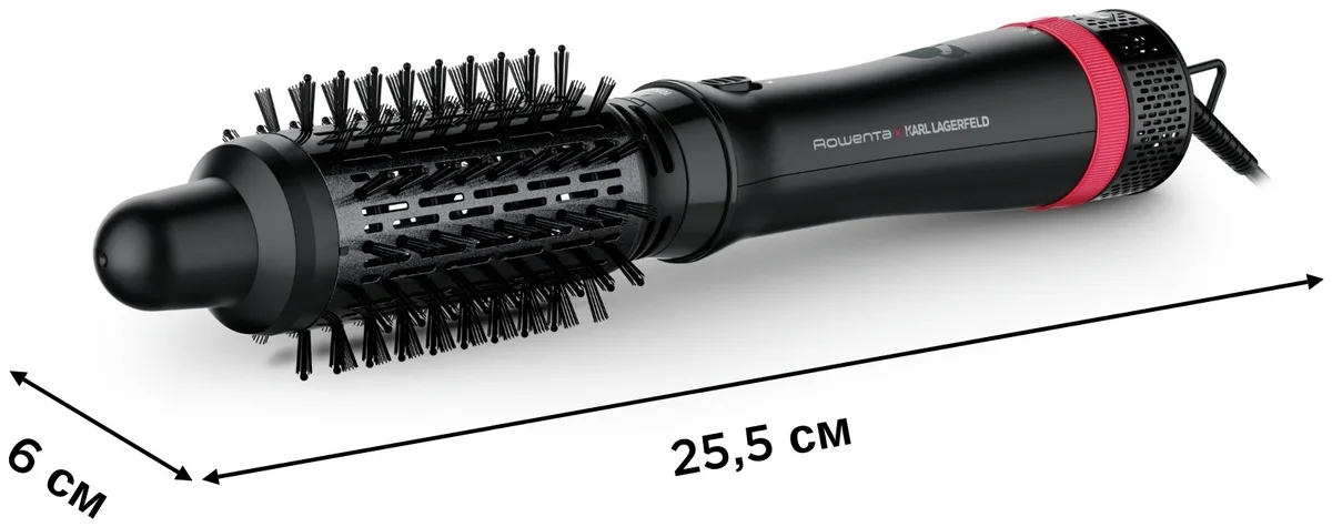 Фен-щетка Rowenta CF634LF0 Черный-красный
