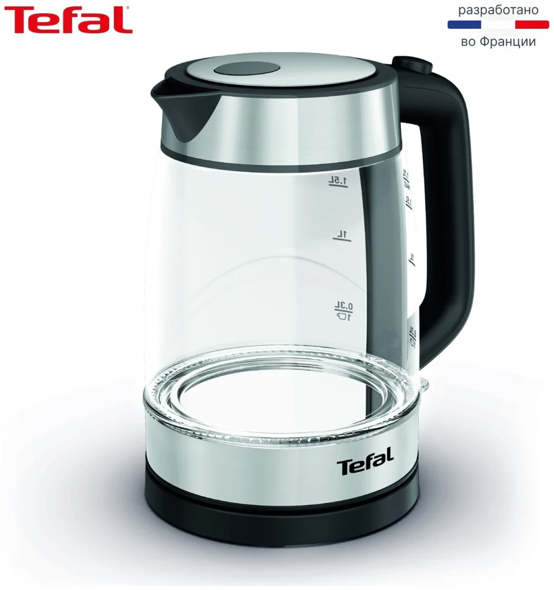 Чайник стеклянный Tefal KI700830 Серебристый