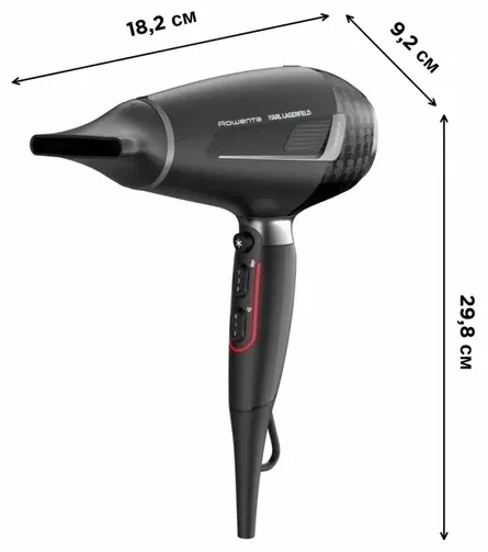 Фен Rowenta CV887LF0 Черный