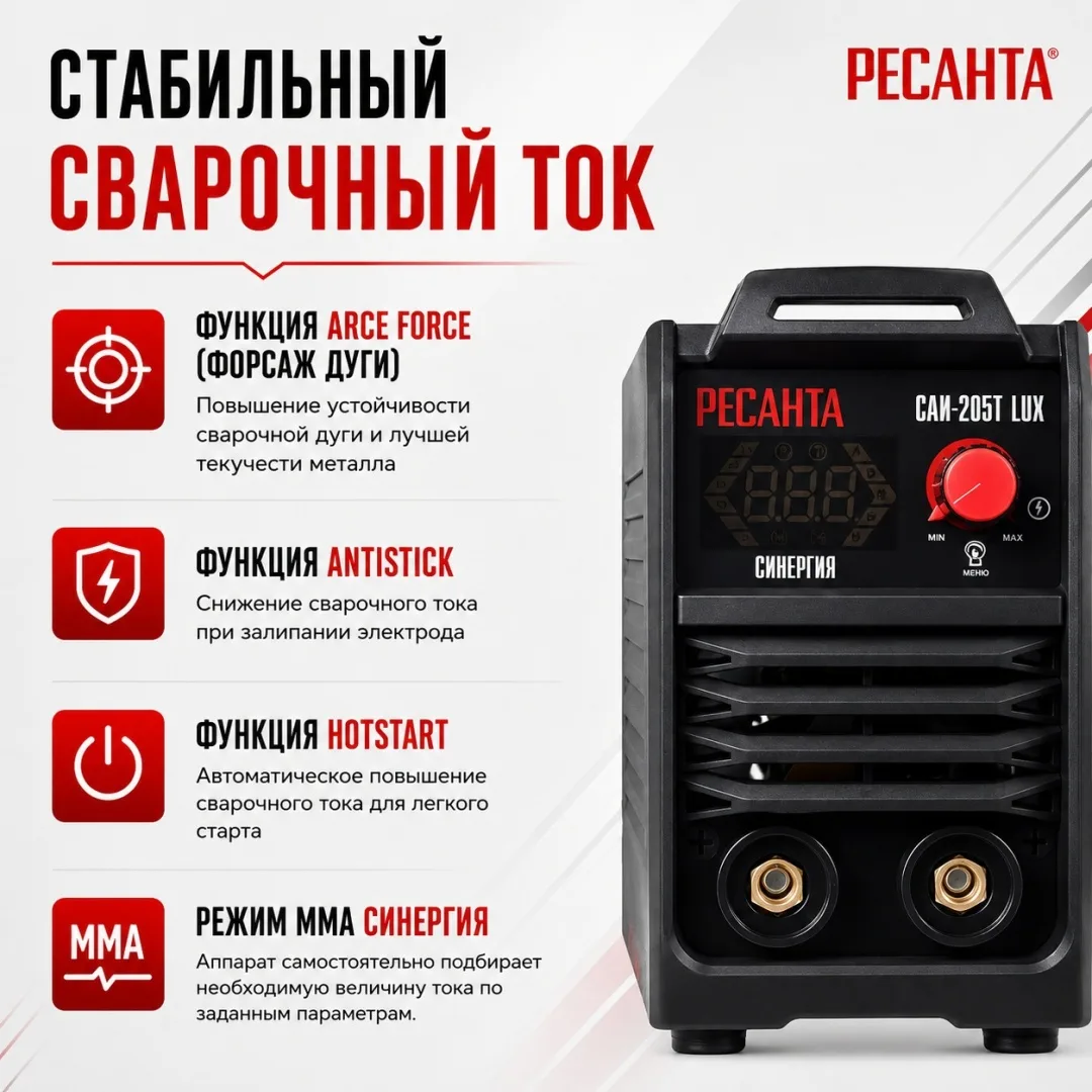 Сварочный аппарат инверторный Ресанта САИ-250Т LUX