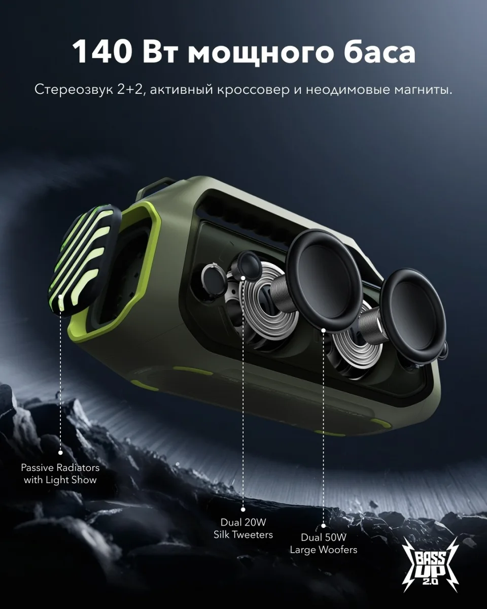 Портативная колонка Soundcore Boom 2 Plus Green