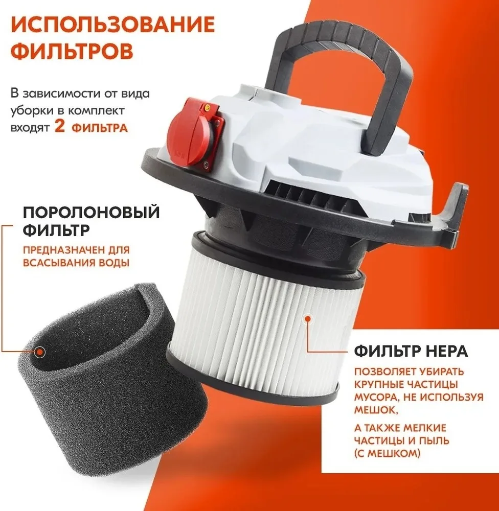 Пылесос строительный Ресанта ПС-1500/30