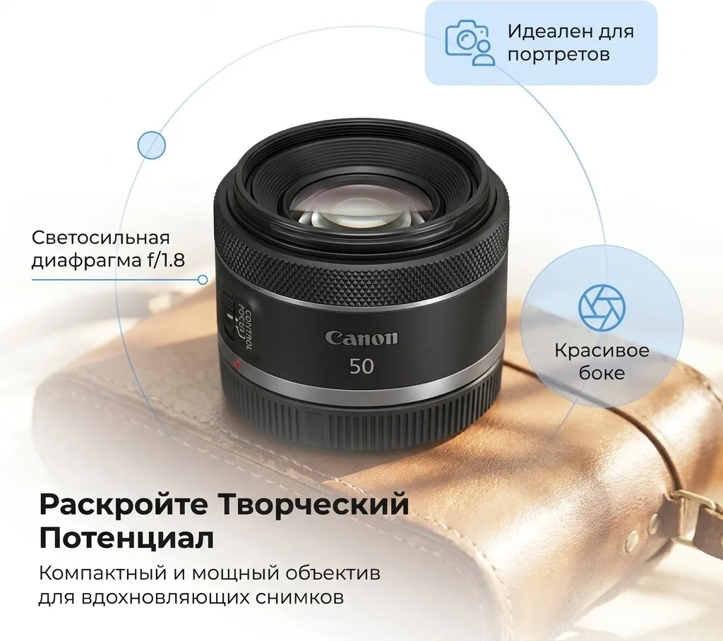 Объектив Canon RF 50mm F1.8 STM