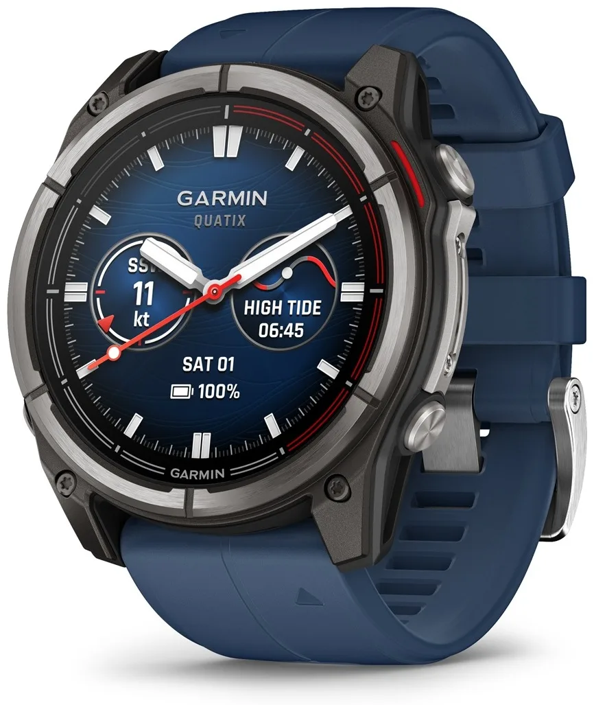 Смарт-часы Garmin QUATIX 8 51 мм серебристый-синий (02905-91)