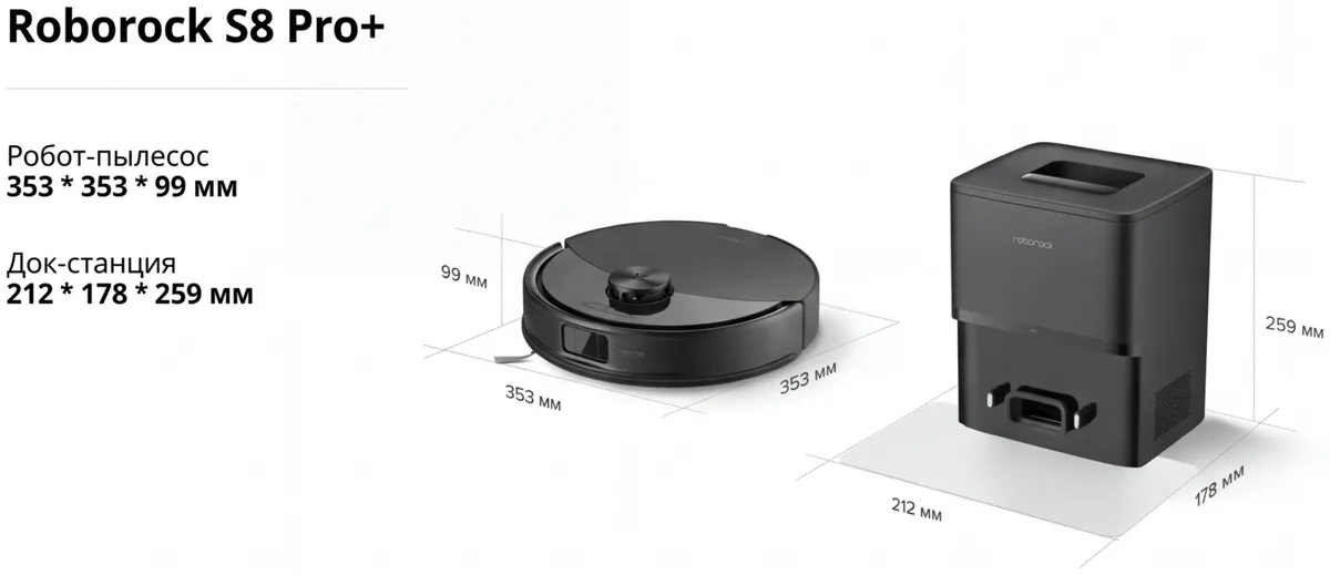 Робот-пылесос Roborock S8 Pro Plus Черный