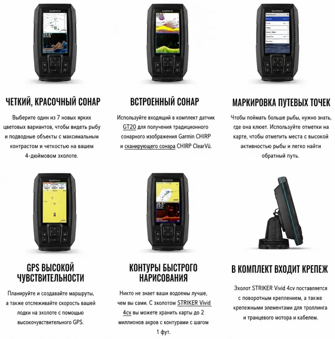 Эхолот Garmin STRIKER Vivid 4CV (02550-01)