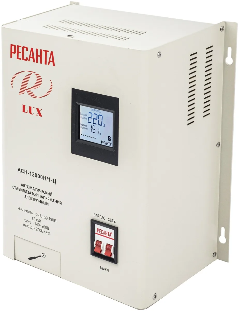 Стабилизатор Ресанта АСН-12000Н/1-Ц Lux