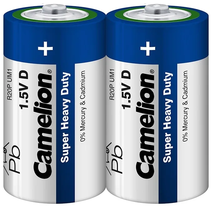 Батарейка CAMELION Super Heavy Duty R20P-SP2B 2 шт. в блистере