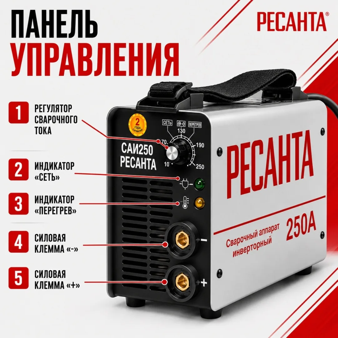 Сварочный аппарат инверторный Ресанта САИ 250