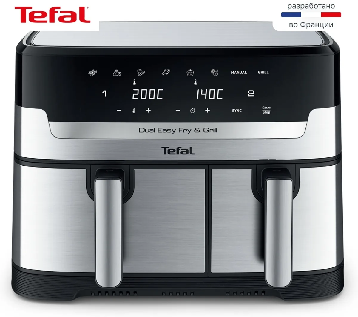 Аэрогриль Tefal Dual EY905D10 8.3L Черный