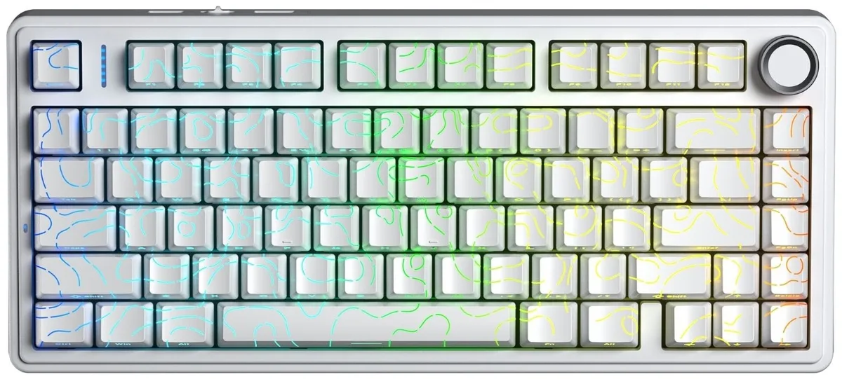 Клавиатура AULA F75 Blank Белый-контурный