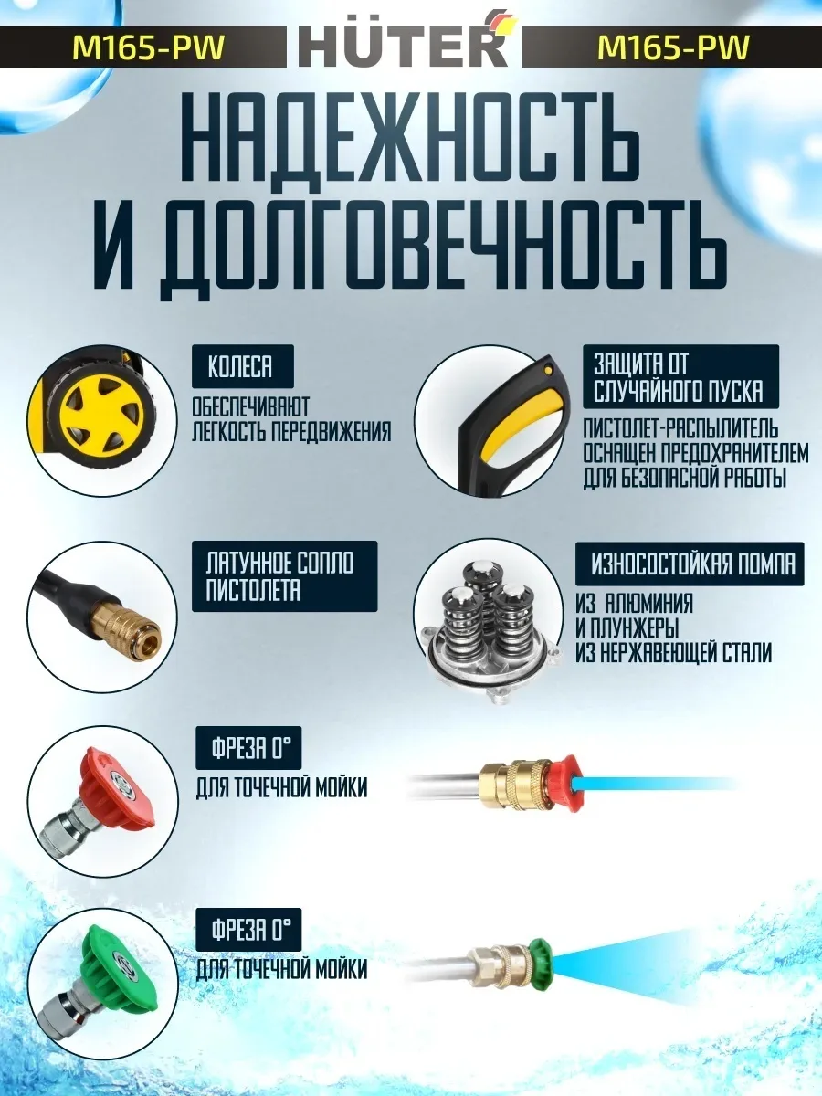 Мойка высокого давления Huter M165-РW