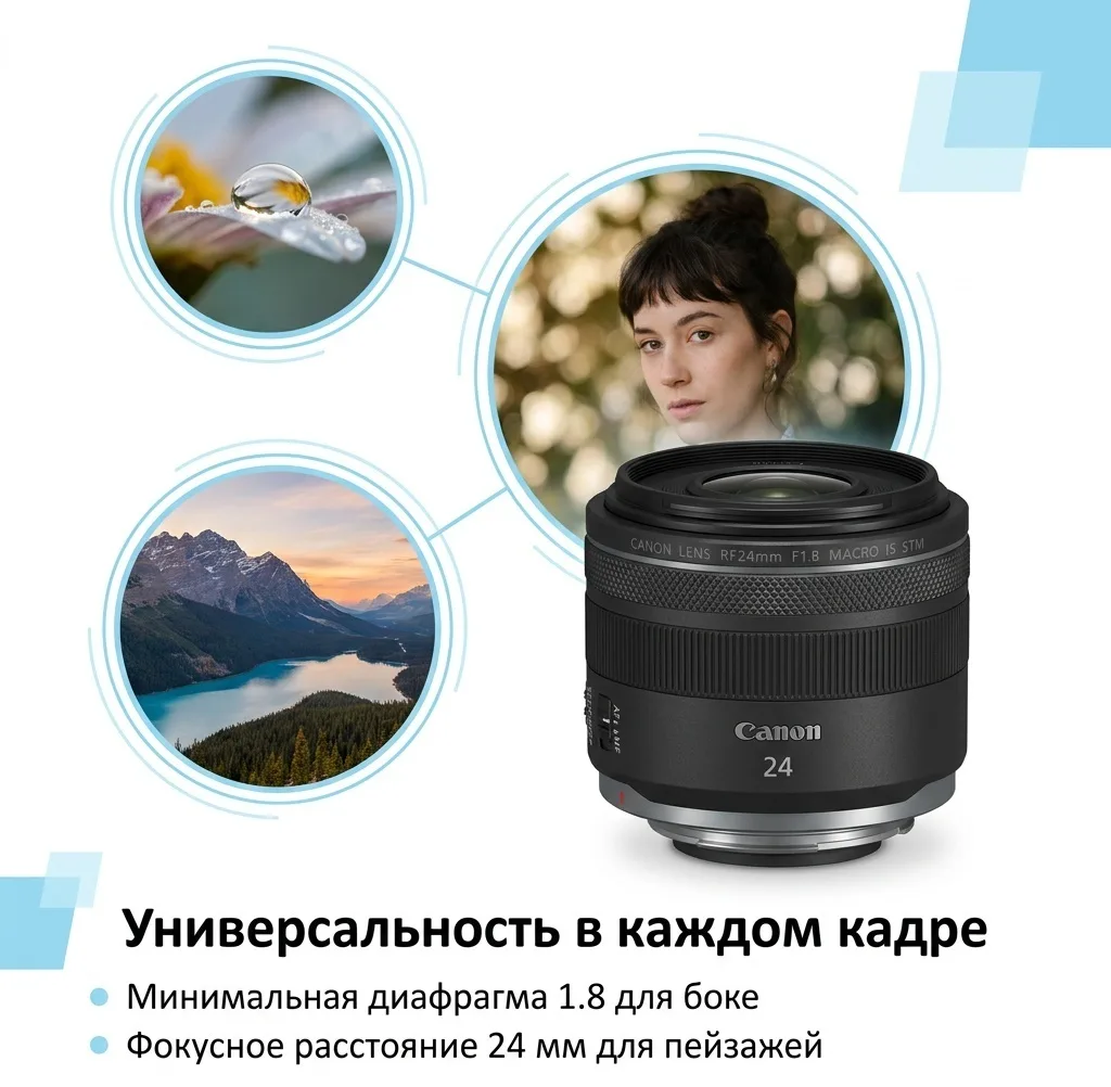 Объектив Canon RF 24 mm F1.8 MACRO IS STM
