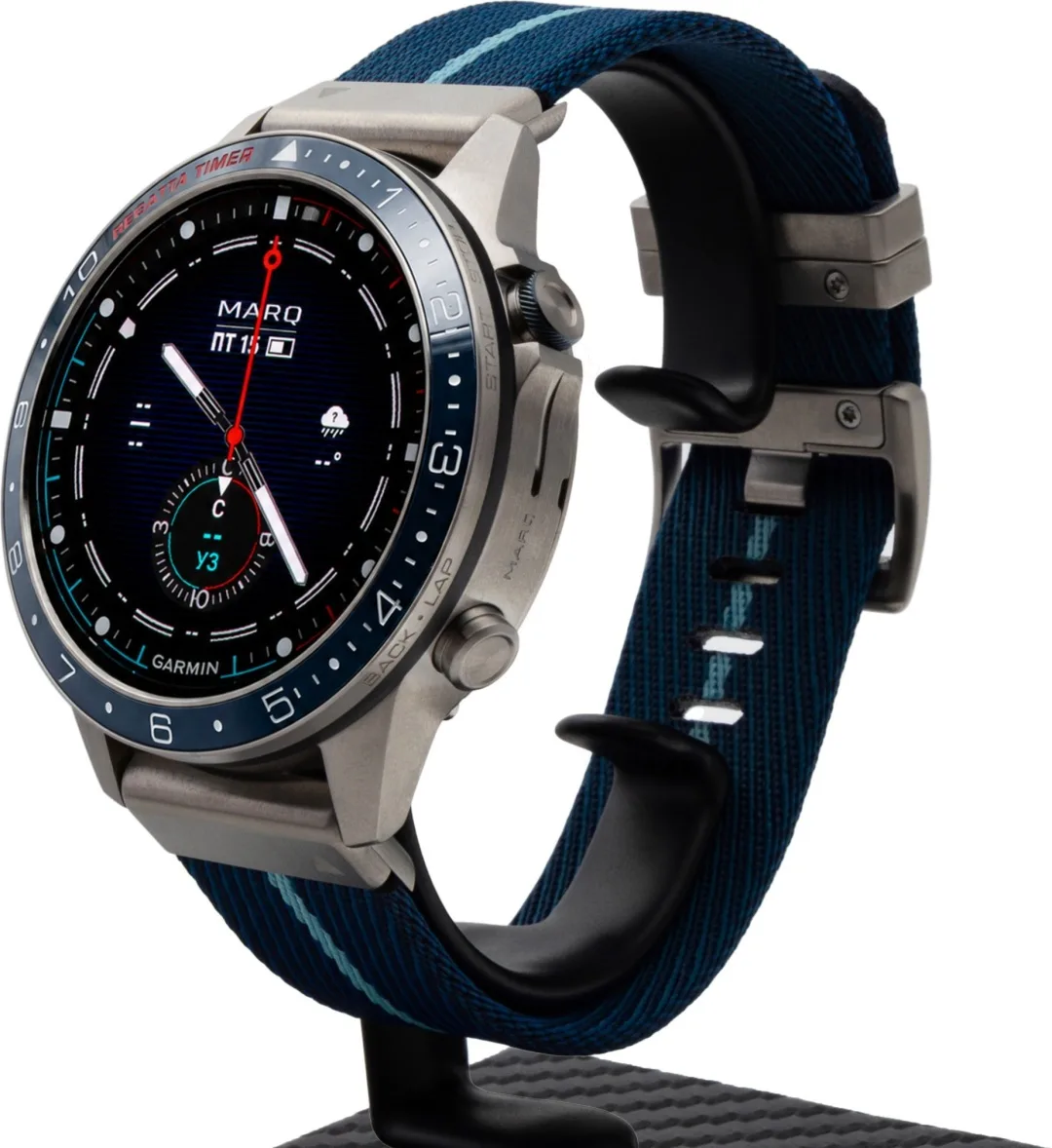Смарт-часы Garmin MARQ Captain Gen 2 серебристый-синий-синий (02648-11)