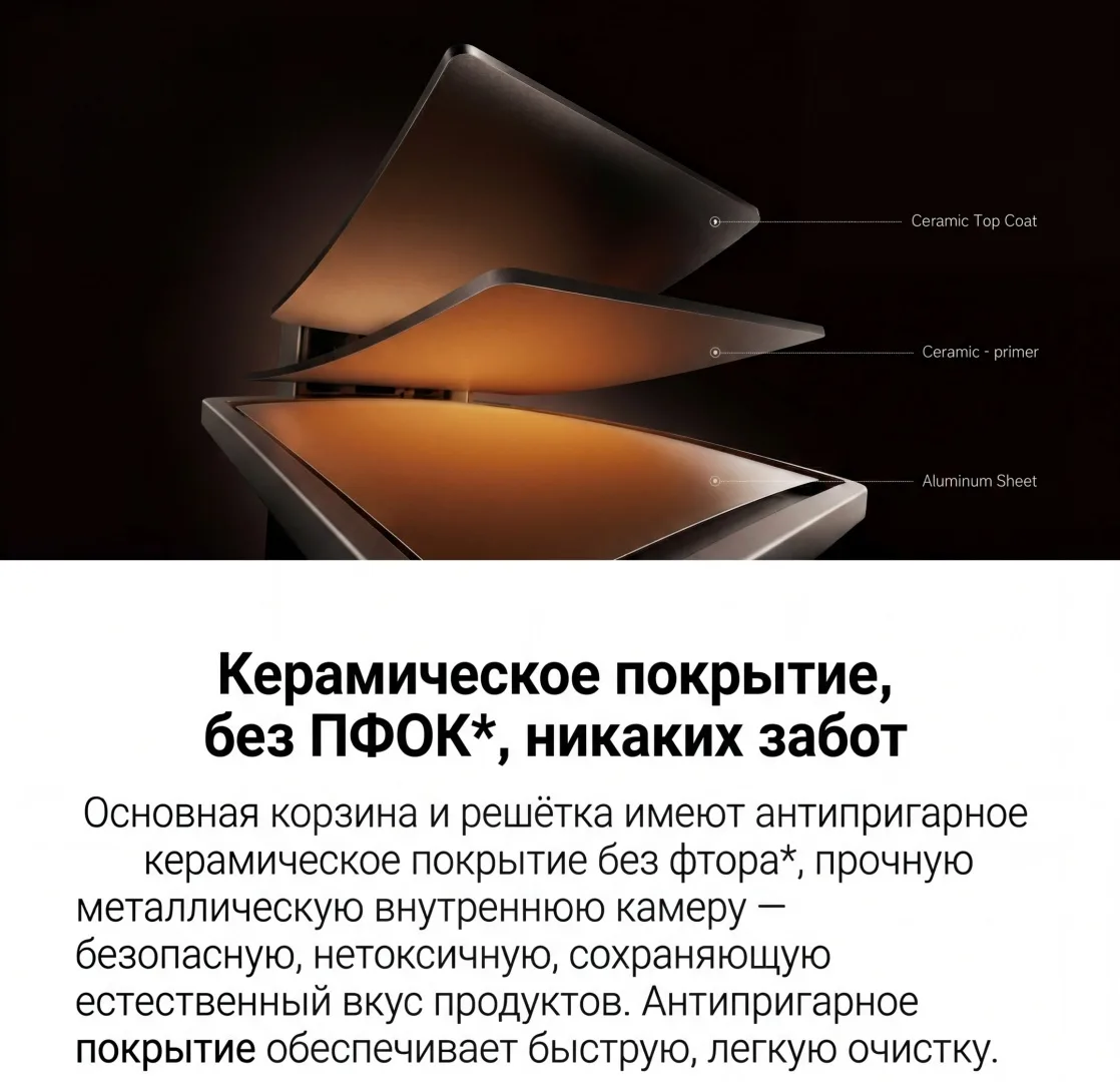 Аэрогриль Trouver FD10s Pro 6L Черный