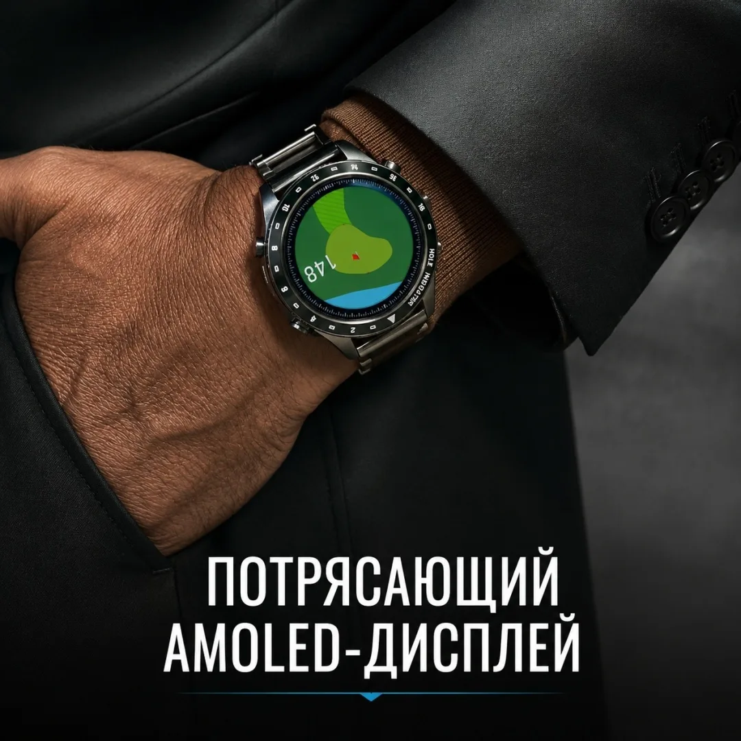 Смарт-часы Garmin MARQ Golfer Gen 2 серебристый-зеленый (02648-21)