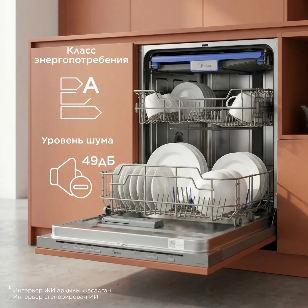 Посудомоечная машина Midea MDWB-6015BB серебристый