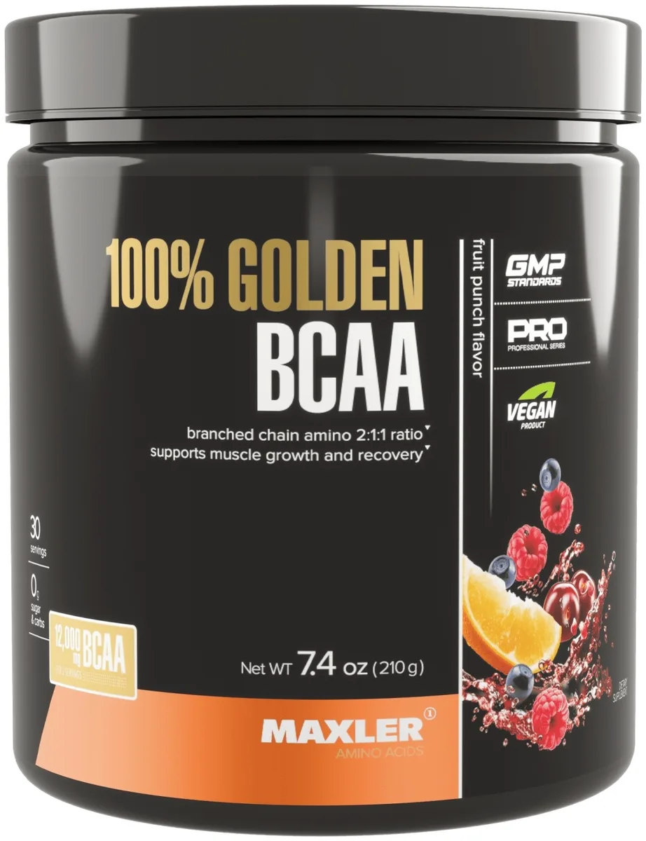 Аминокислота Maxler 100% Golden BCAA  Fruit Punch 210г (1446)