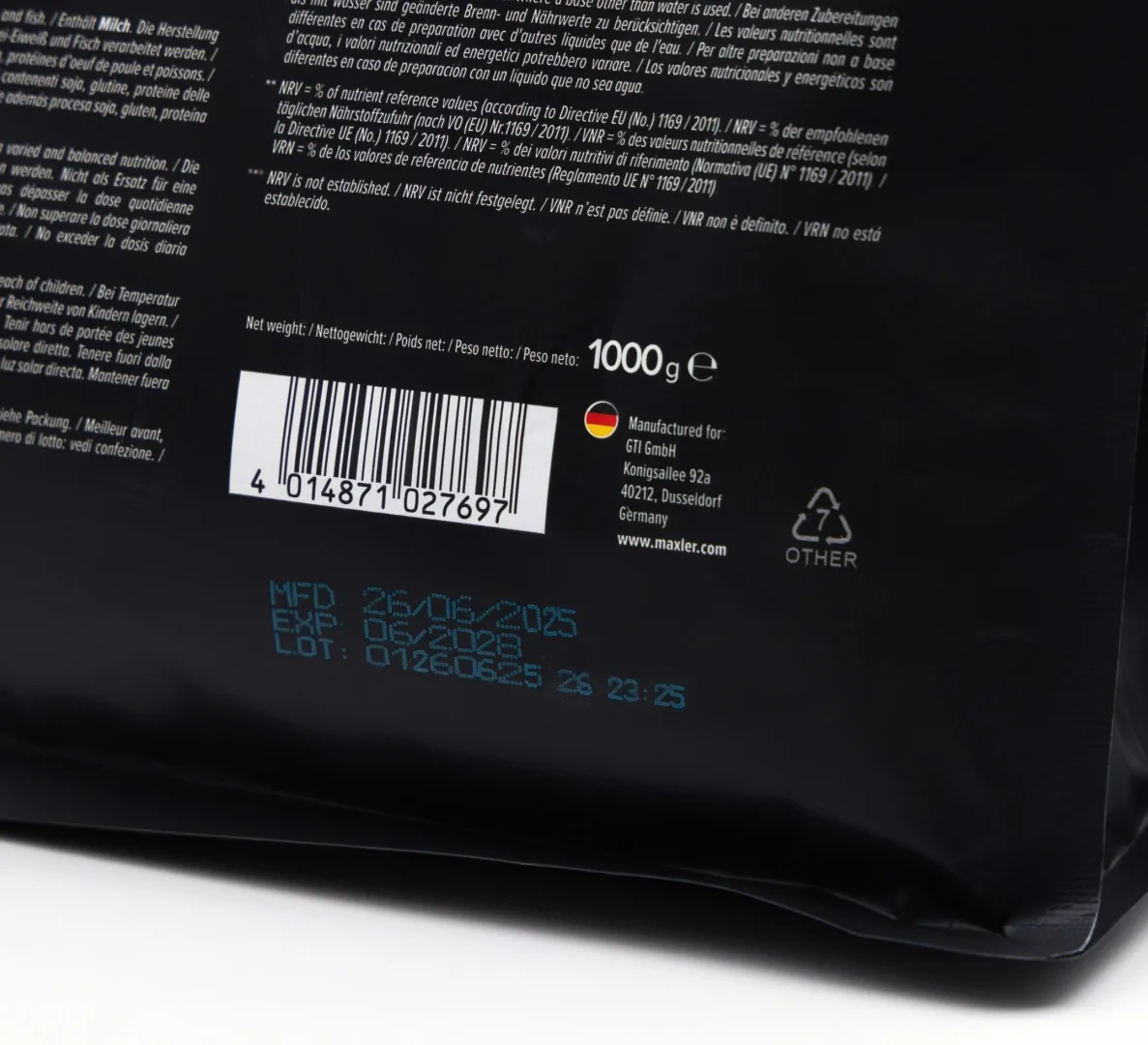 Гейнер Maxler Mega Gainer Chocolate 1000г (7697)