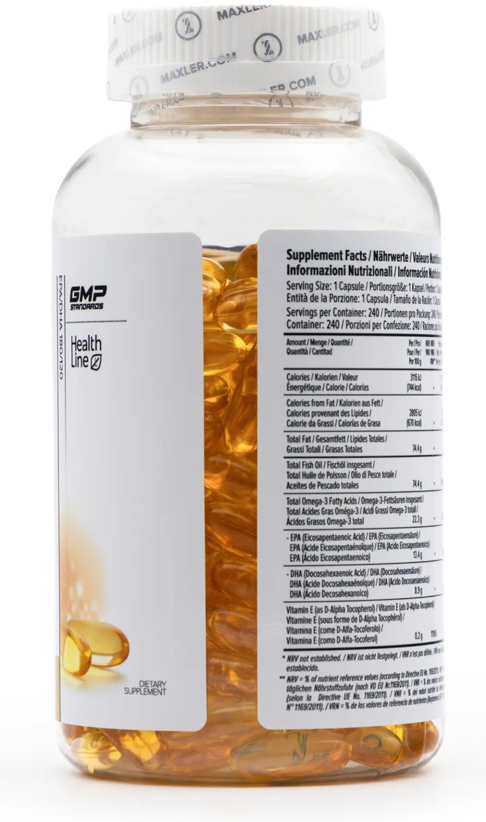 Витамин Maxler Omega-3 Gold капсулы 240 шт (1711)