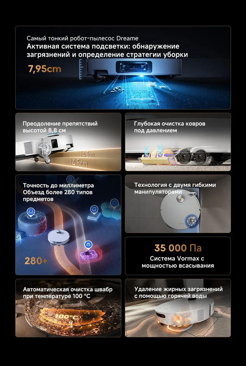 Робот-пылесос Dreame X60 Ultra Complete Белый