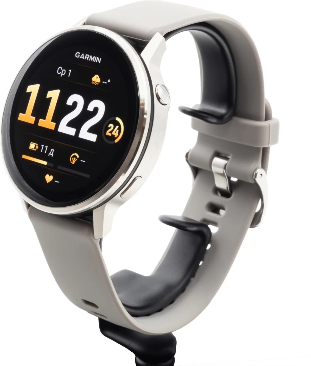 Смарт-часы Garmin Venu 4 45 мм серебристый-серый (03014-01)