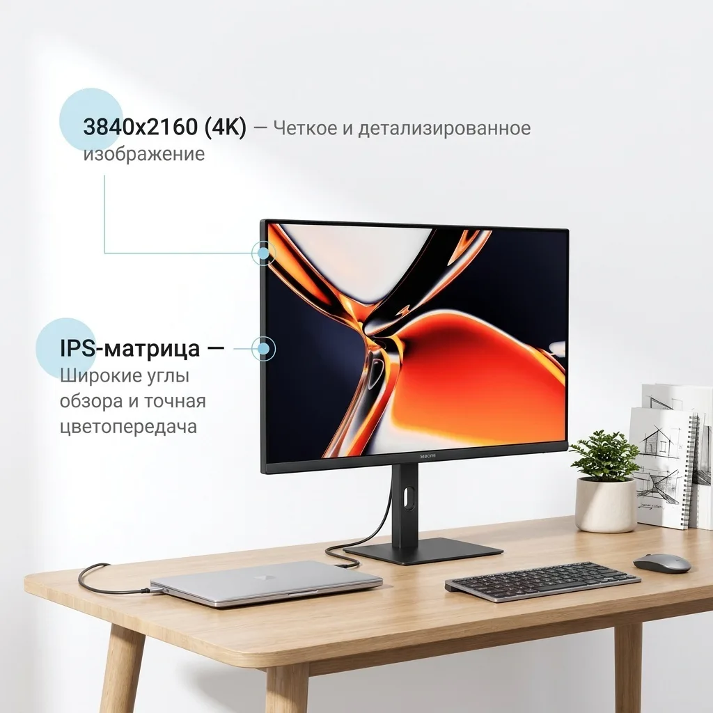 Монитор Xiaomi 4K Monitor 27 A27Ui-EU P27UCB-RAGL Черный