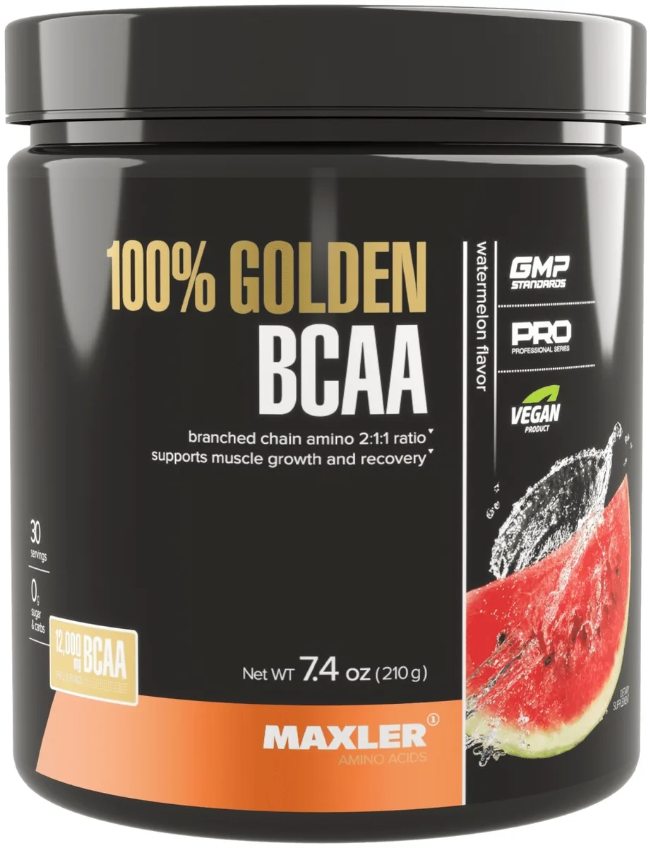 Аминокислота Maxler 100% Golden BCAA Watermelon 210г (0883)