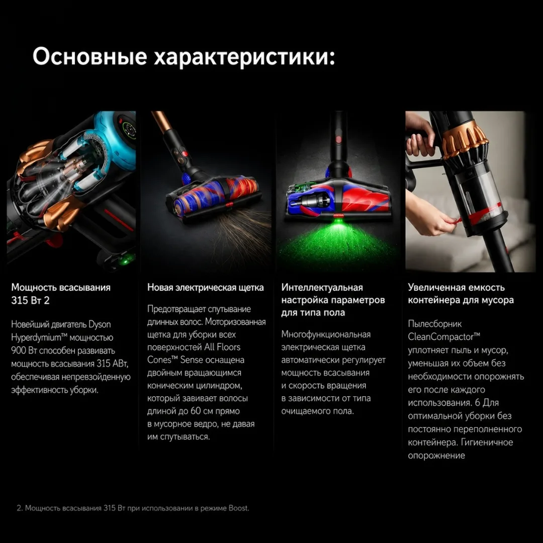 Пылесос вертикальный Dyson V16 SV53 Piston Animal