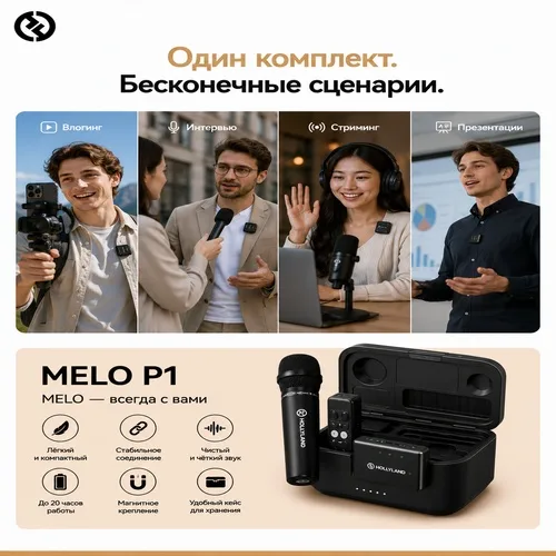 Микрофон Hollyland MELO P1 Combo