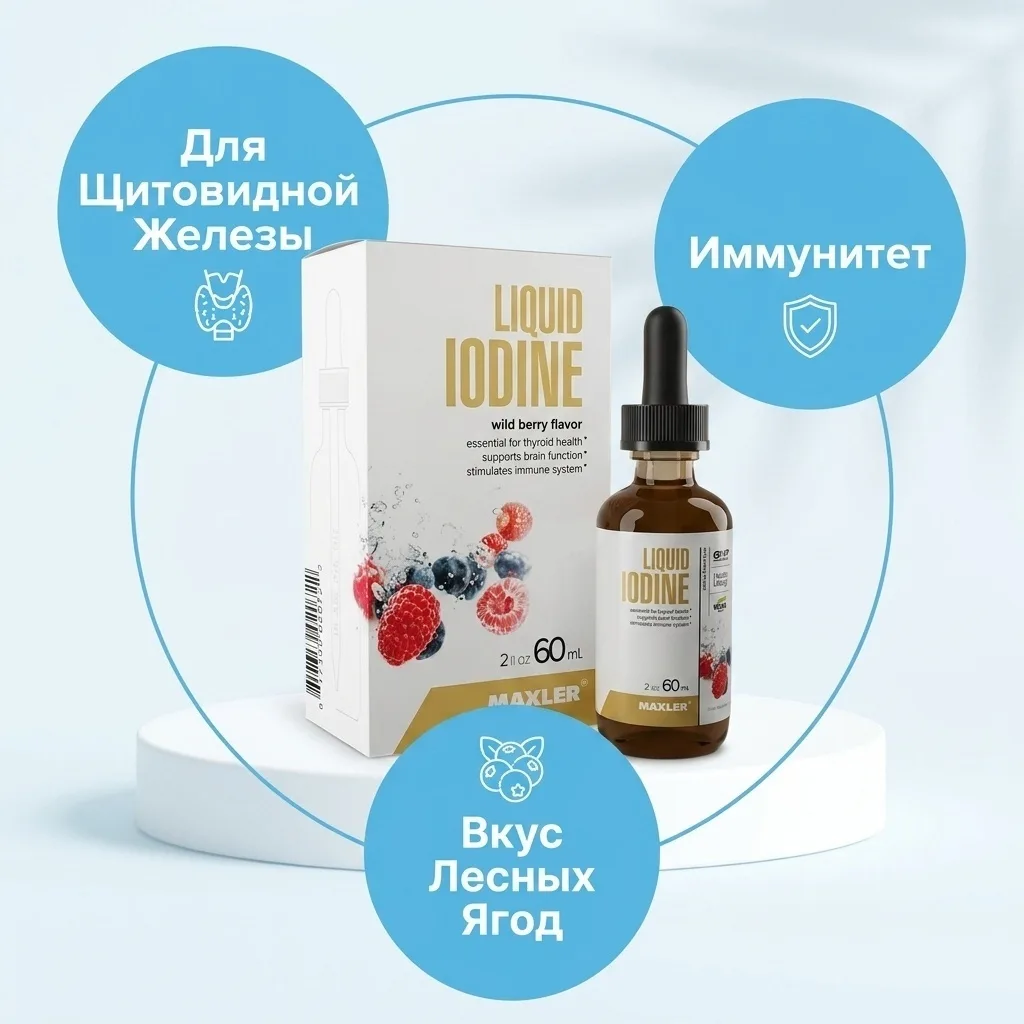 Витамин Maxler Liquid Iodine drops Wild berry flavor 60мл (0722)