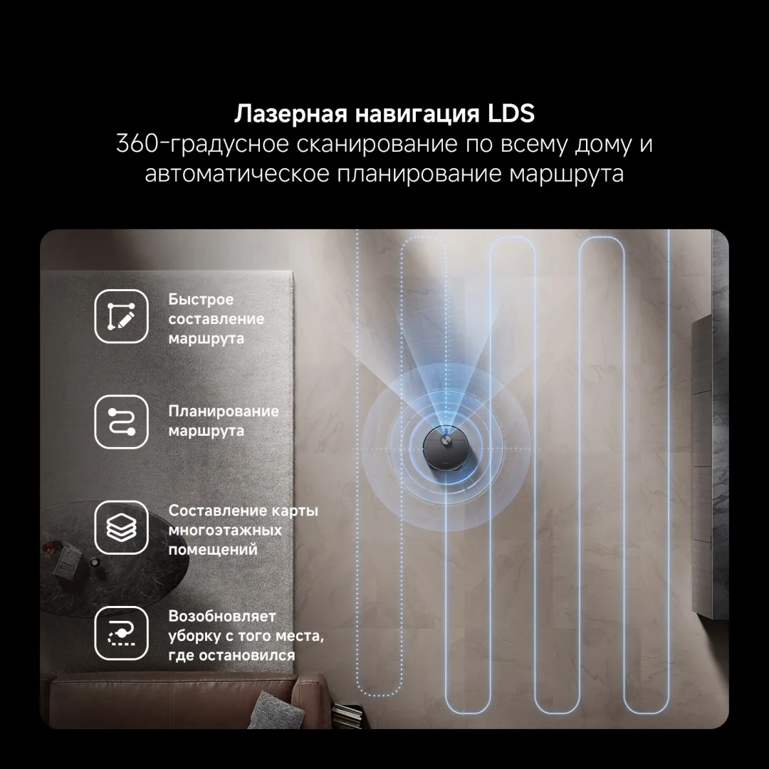 Робот-пылесос Xiaomi X20 Max Черный