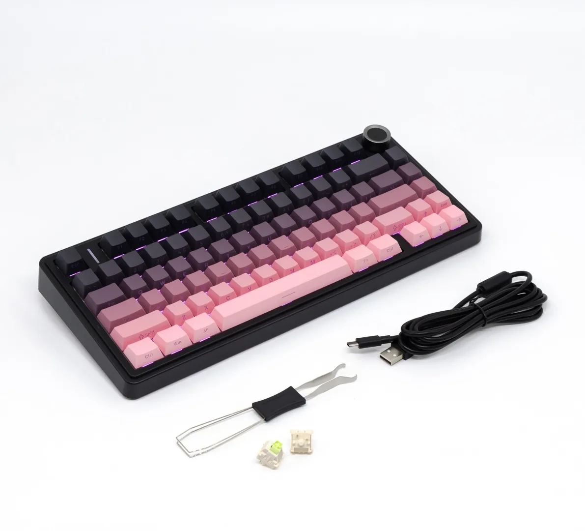 Клавиатура AULA F75 Blank Розовый (3164)
