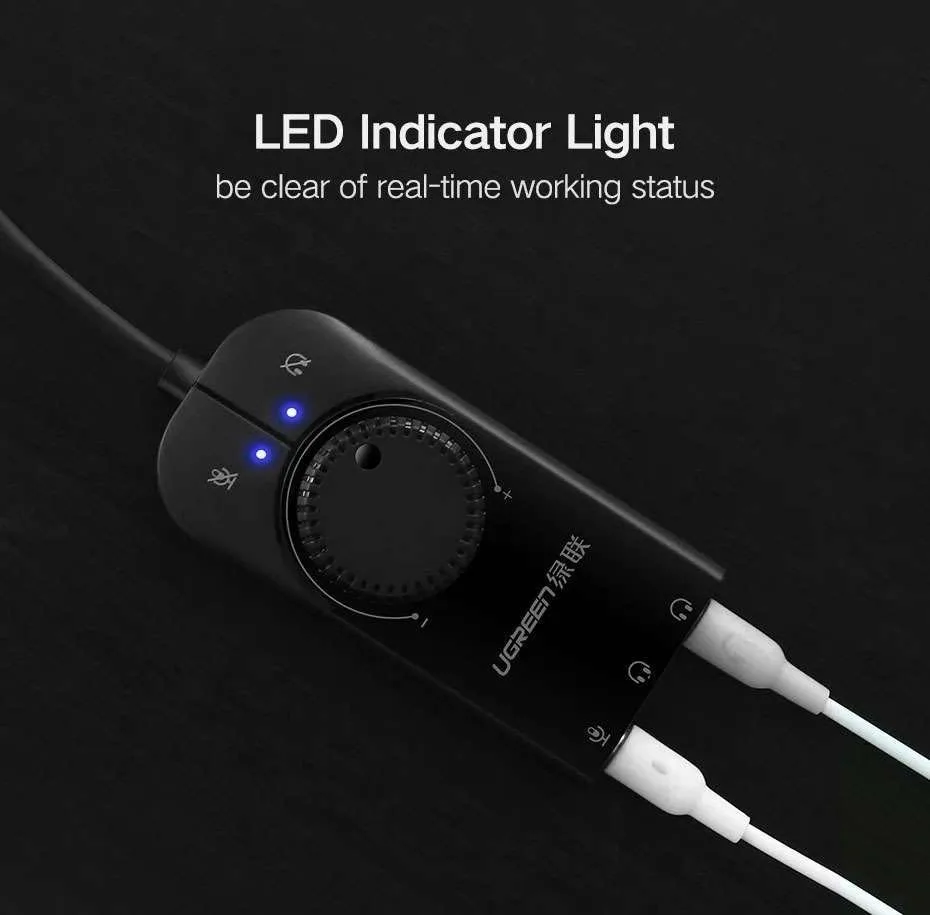 Звуковая карта UGREEN CM129 40964 Черный