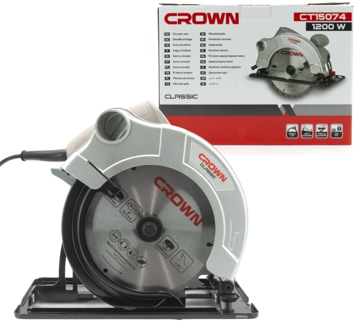 Пила дисковая CROWN CT15074-185