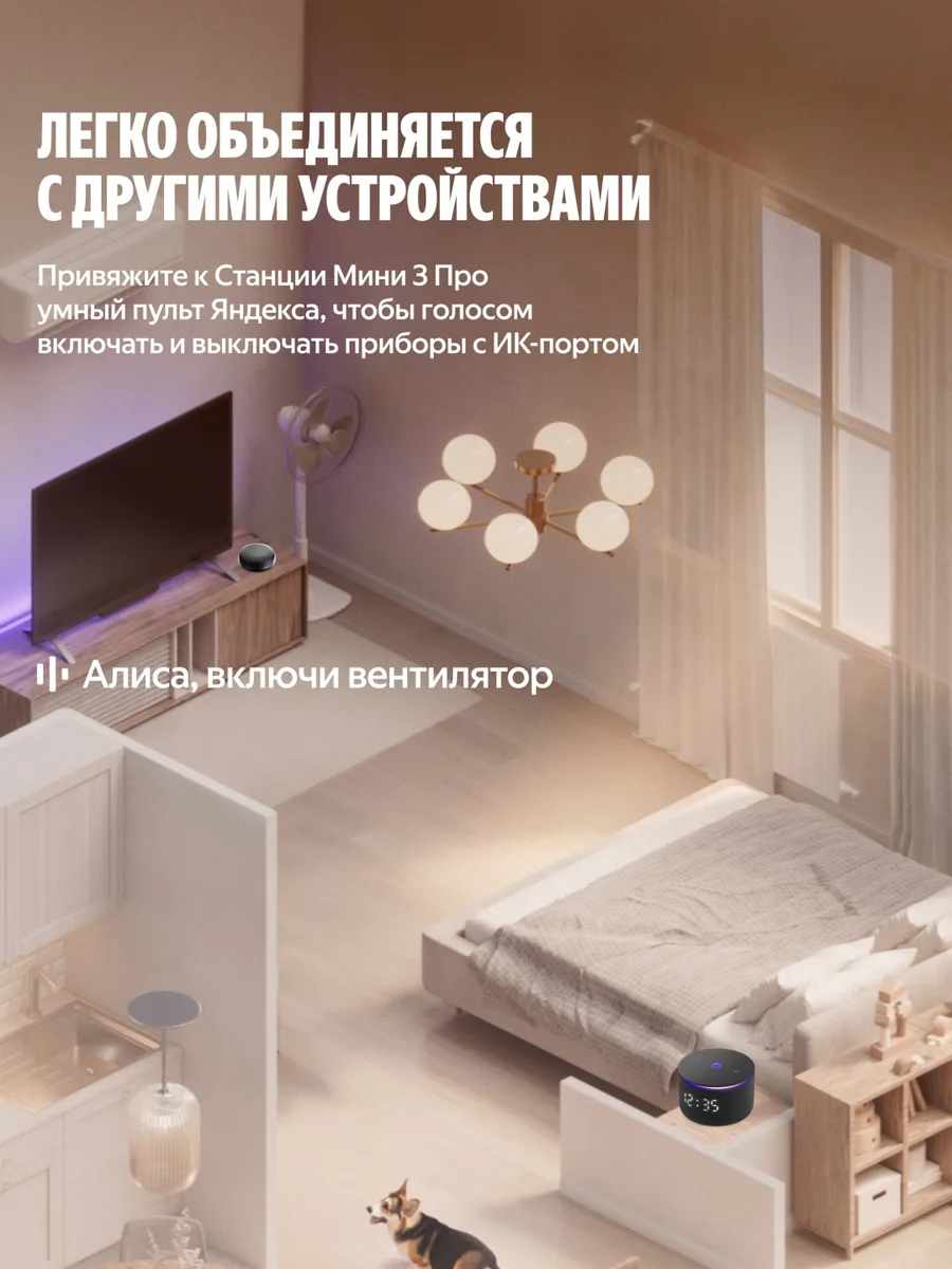 Умная колонка Yandex Мини 3 Про YNDX-00059BLK Черный