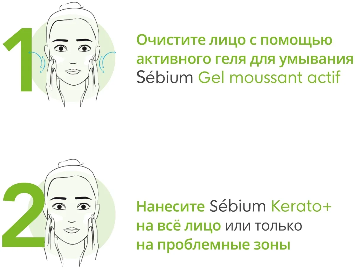 Гель-крем против несовершенств Bioderma Sebium Kerato+ 30мл /805367/