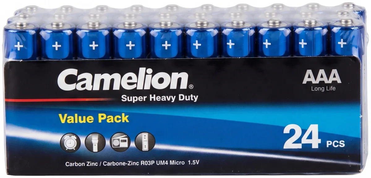 Батарейка CAMELION Super Heavy Duty R03P-SP24B 24 шт. в плёнке