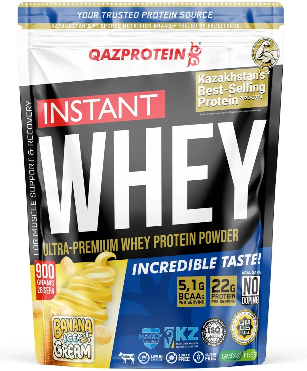 Протеин Qazprotein Instant WHEY 900г Банан (3009)