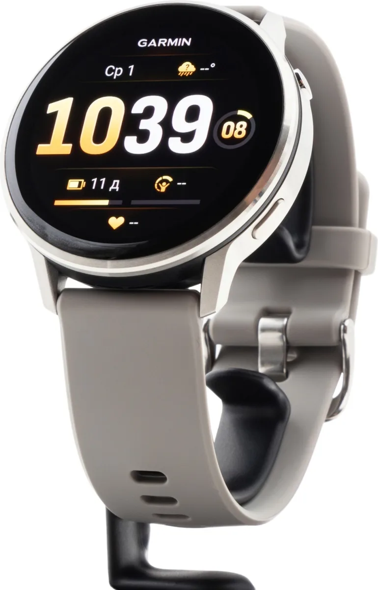 Смарт-часы Garmin Venu 4 45 мм серебристый-серый (03014-01)