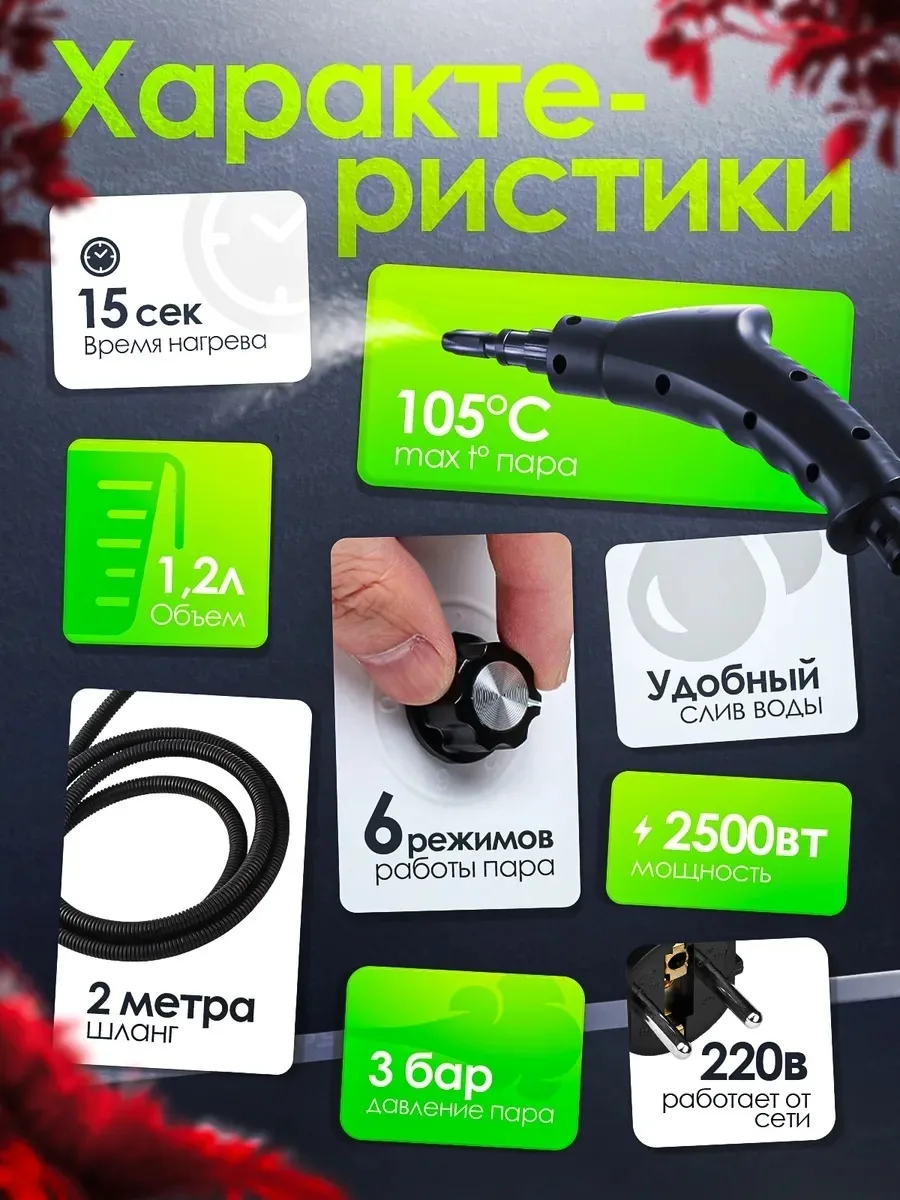 Пароочиститель NEXME QX002